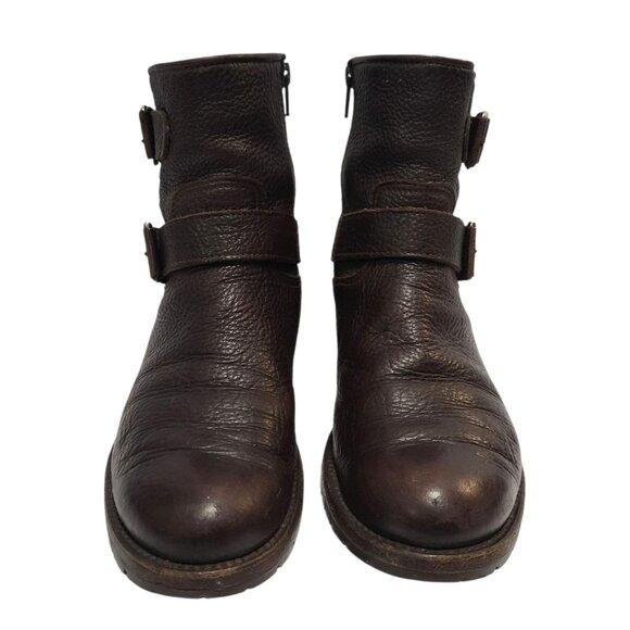 GRAVATI Wilkes Bashford Pebbled Leather Moto Boot - Picture 3 of 12